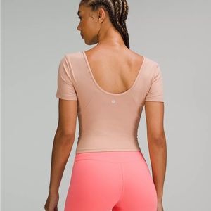 Lululemon align tee size 12. Nude color.